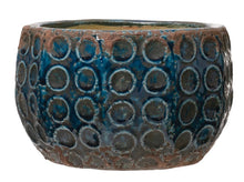 Load image into Gallery viewer, Embossed Terracotta Planter w Circle Pattern
