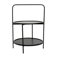 Load image into Gallery viewer, Round Black Metal Side Table
