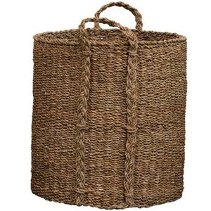 Seagrass Log Basket w/Handles-Medium