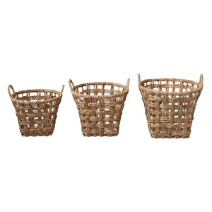 Round Woven Basket-Medium