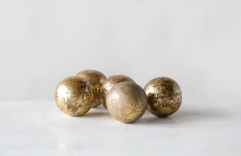 Gold Wooden Orb