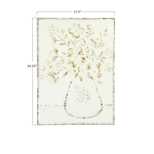 Embossed Floral Wall Decor